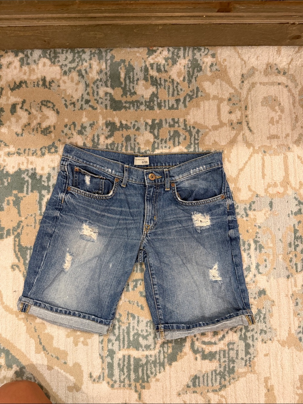 GAP Distressed Denim Jean Shorts - Blue